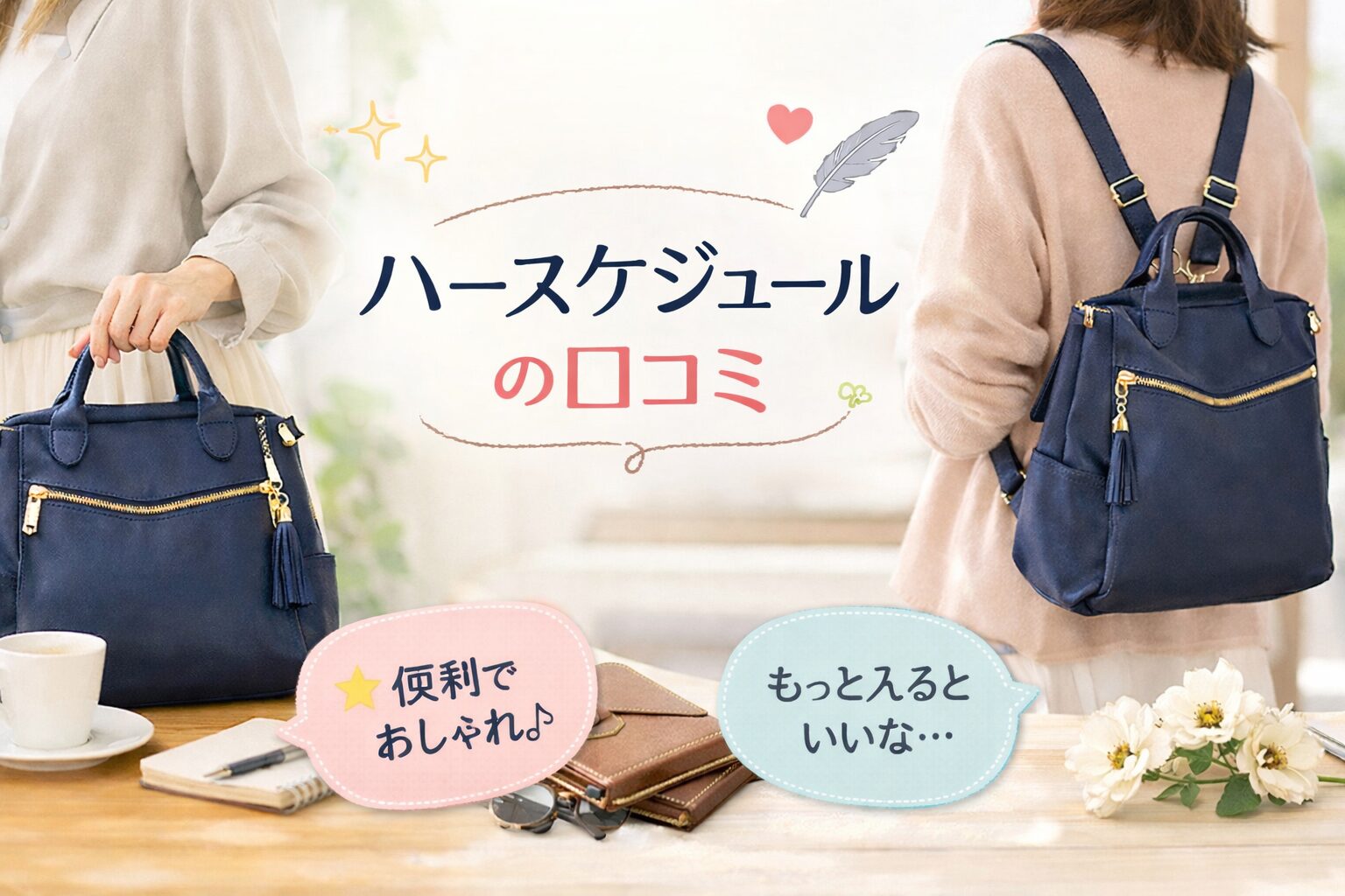 ハースケジュールの口コミ。財布やバッグ、0秒リュックなどの評判を 